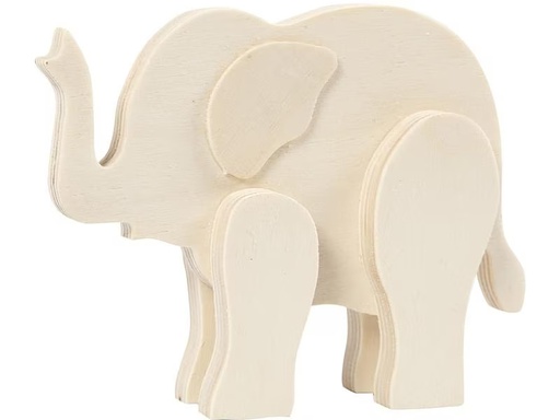 [90295626 1557100] Creativ Company Holzartikel Tierfigur Elefant 12 x 16 cm