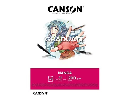 [90295631 1564907] Canson Zeichenblock Graduate Manga A4, 30 Blatt