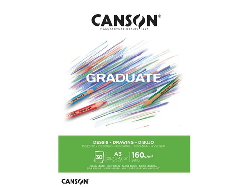 [90295632 1564911] Canson Zeichenblock Graduate A3, 30 Blatt