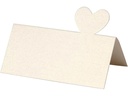 Creativ Company Tischkarte Herz 8 x 8.5 cm, 20 Stück, Naturweiss