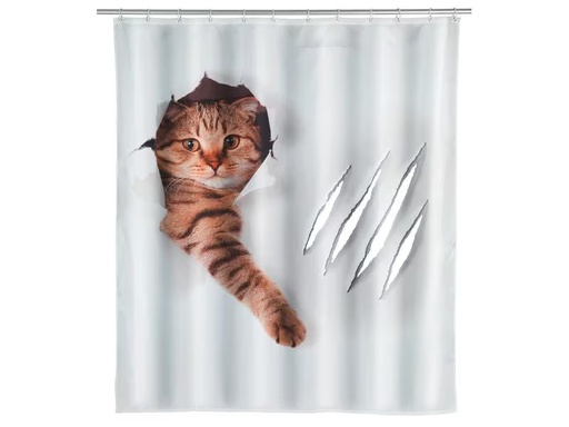 [90295728 1565699] Wenko Duschvorhang Cute Cat 180 x 200 cm