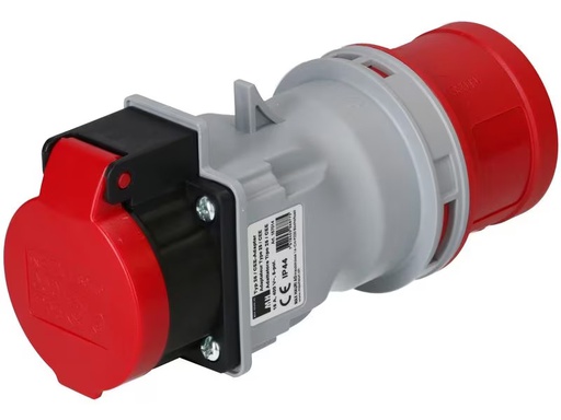 [90295770 1566270] maxCAMP Adapterstecker CEE16/5 - T25, Rot/Grau