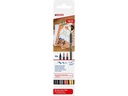 edding Brushpen Metallic Mix 4 Stück, Assortiert