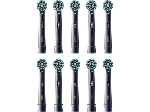 [90295866 1548733] Oral-B Zahnbürstenkopf CrossAction 10 Stück, Schwarz