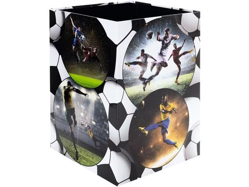 [90295951 1558077] HERMA Papierkorb Fussball 15 l, Schwarz