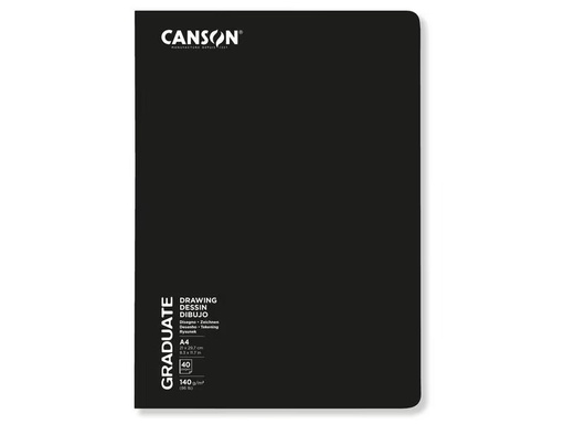 [90295977 1564901] Canson Zeichenblock Graduate Agrafé A4, 20 Blatt
