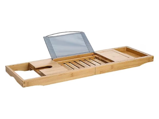 [90296015 1545326] Zeller Present Badewannenablage mit Glashalter Nature