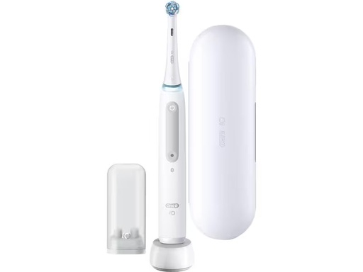 [90296081 1566115] Oral-B Mikrovibrationszahnbürste iO Series 4 mit Etui, Quite White