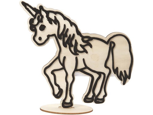 [90296268 1557107] Creativ Company Holzartikel Einhorn 19 cm