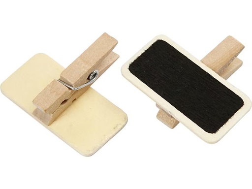 [90296276 1557035] Creativ Company Minikreidetafel mit Klammern 4 x 2 cm, 12 Stück