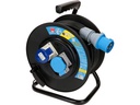 Max Hauri Kabelrolle 30 m, 1x T23, 1x CEE16/3, 1x Schuko, Schwarz