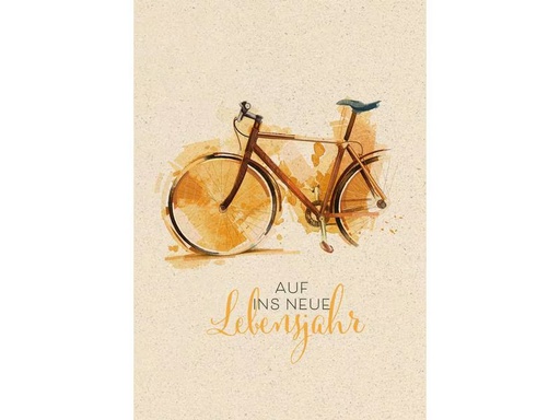 [90296417 1567546] Natur Verlag Geburtstagskarte Velo 17.5 x 12.2 cm