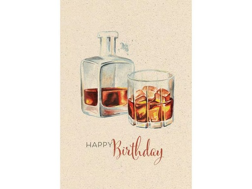 [90296428 1567545] Natur Verlag Geburtstagskarte Whiskey 17.5 x 12.2 cm