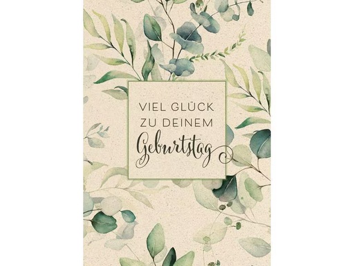 [90296433 1567596] Natur Verlag Geburtstagskarte Viel Glück A4