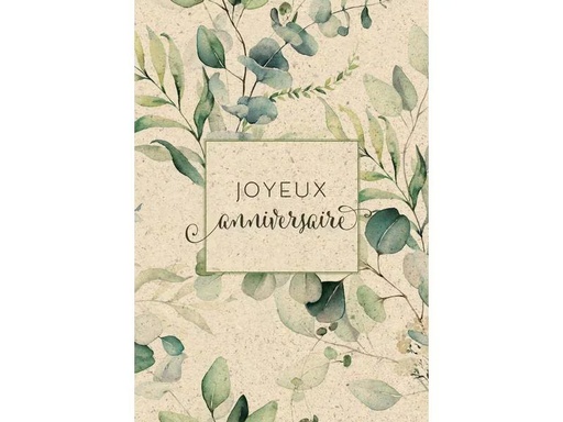 [90296524 1567540] Natur Verlag Geburtstagskarte Joyeux Anniversaire 17.5 x 12.2 cm