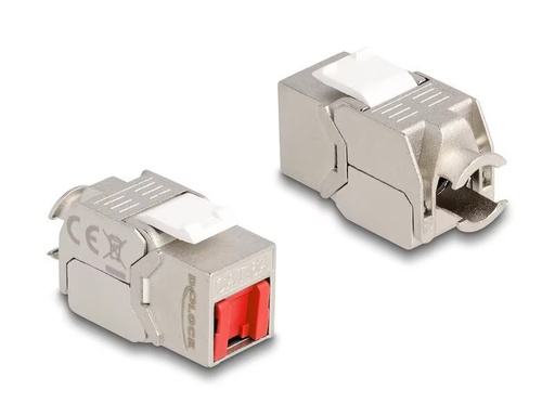 [90296577 1565115] Delock Keystone-Modul RJ45 Cat.6A mit roter Staubschutzkappe