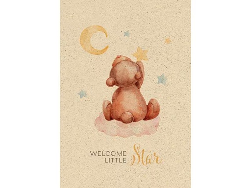 [90296634 1567565] Natur Verlag Glückwunschkarte Welcome little Star 12.2 x 17.5 cm