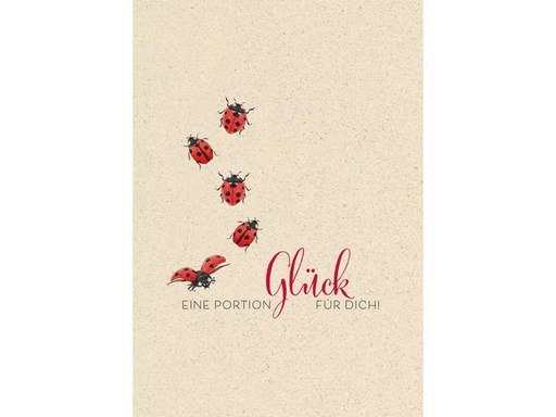 [90296728 1567572] Natur Verlag Glückwunschkarte Marienkäfer 12.2 x 17.5 cm