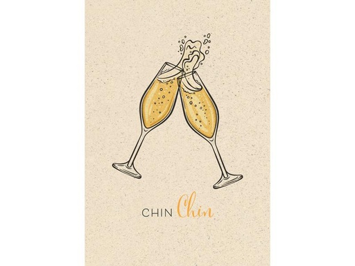 [90296775 1567583] Natur Verlag Glückwunschkarte Chin Chin 12.2 x 17.5 cm