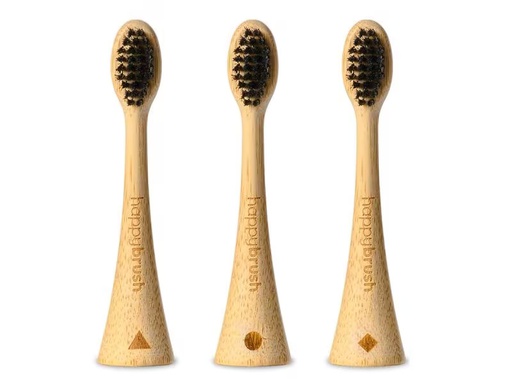 [90296826 1419882] happybrush Zahnbürstenkopf Bambus V3 3 Stück
