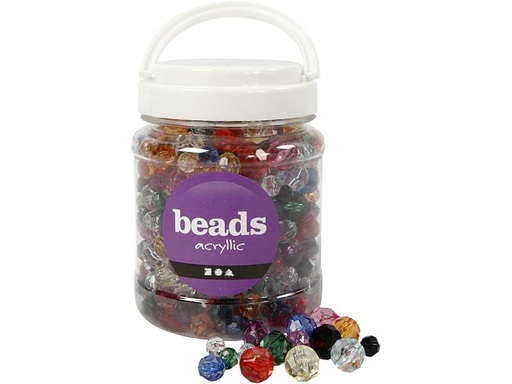 [90296855 1557096] Creativ Company Facettenperlen 500 g, Sortiert