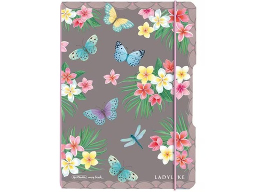 [90296892 1496905] Herlitz Notizheft Ladylike Butterflies A5, 40 Blätter, punktiert