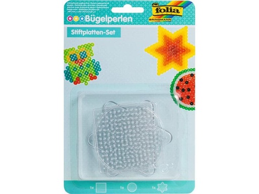 [90049491 1094701] Folia Bügelperlen Platten Stiftplatten-Set Weiss