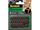 3M Möbelgleiter Outdoor, Ø 22 - 25 mm, Grau, 4er Pack