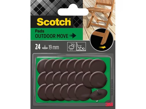 [90297820 1571182] 3M Möbelgleiter Outdoor, Ø 22 - 25 mm, Grau, 4er Pack