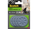 3M Möbelgleiter Move & Protect, Ø 50 mm, Grau, 4er Pack