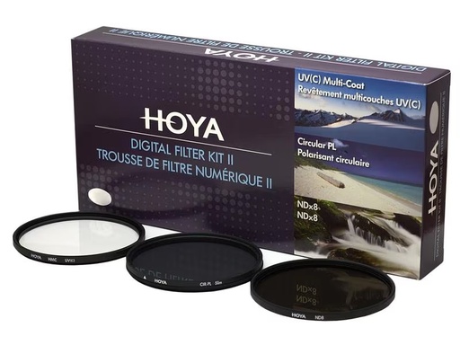 [90298049 1444905] Hoya Set Digital Filter Kit II (UV, CIR-PL &amp; ND8) – 37 mm