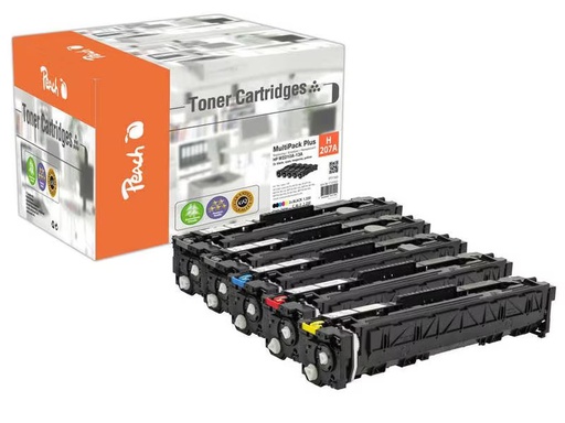 [90298204 1568239] Peach Toner HP No. 207A XL 2x Black, 1x Cyan, Magenta, Yellow