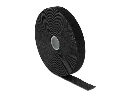 [90298440 1573957] Delock Klettband-Rolle 10 m x 20 mm Schwarz