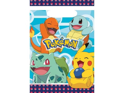 [90298467 1565249] Amscan Geschenktasche Pokémon 8 Stück, 30.5 x 18 x 0.5 cm