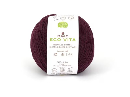 [90298552 1557276] DMC Wolle Eco Vita 100 g, Bordeaux