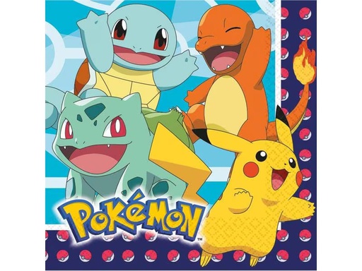 [90298583 1565246] Amscan Papierservietten Pokemon 16 Stück