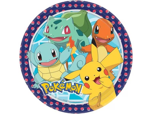 [90298756 1565244] Amscan Einwegteller Pokemon 8 Stück