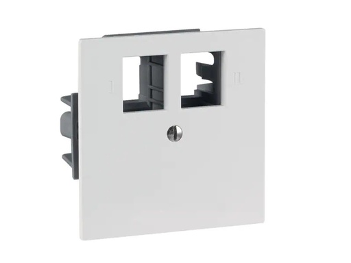 [90298847 969971] R&amp;M Netzwerkdose EDIZIOdue 60 x 60, 2x 1 Port leer, Cat 6A, Ws