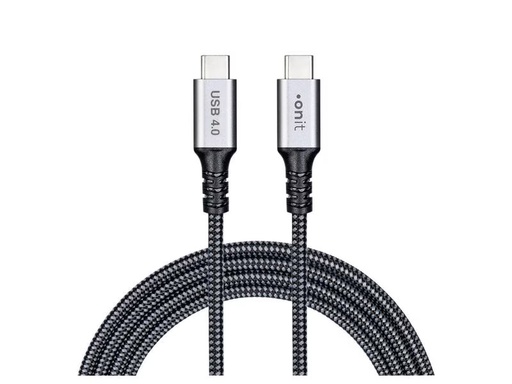[90298879 1538680] onit USB4-Kabel Pro USB C - USB C 1 m, Grau/Schwarz