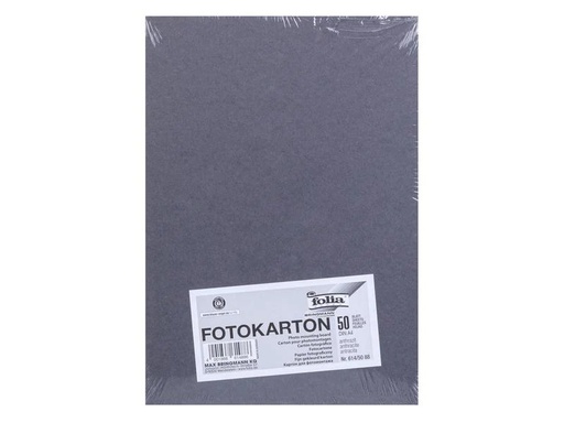 [90049677 1098873] Folia Fotokarton A4, 300 g/m², 50 Blatt, Anthrazit
