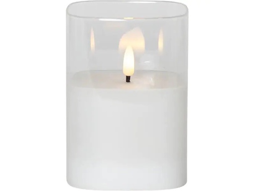 [90049678 1059731] Star Trading LED-Kerze Pillar Flamme Ø 9 x 12.5 cm, Transparent
