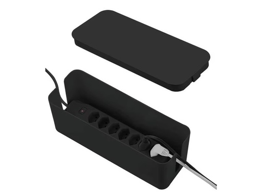 [90299059 1548549] Schönenberger Kabelbox mit Steckerleiste 7x T13, Schwarz