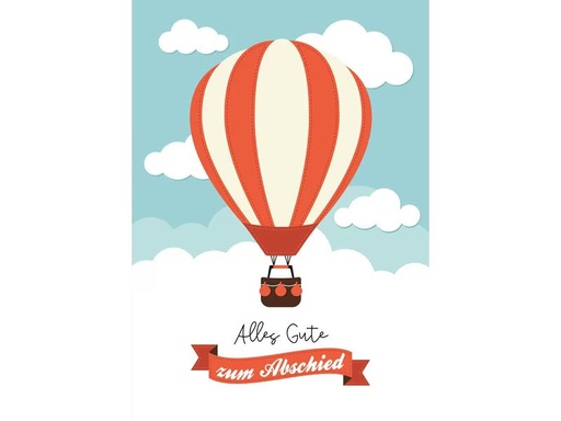 [90299173 1576121] Cart Abschiedskarte Heissluftballon A4