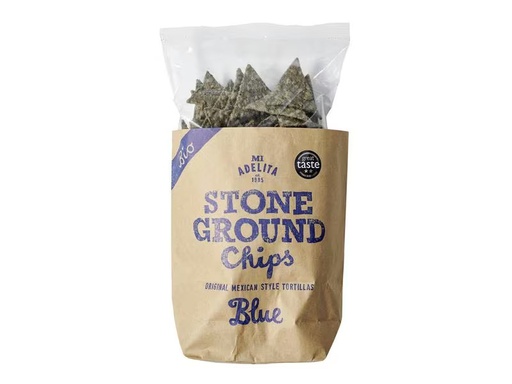 [90299261 1567220] Mi Adelita Bio Tortilla Chips Blue Corn 150 g