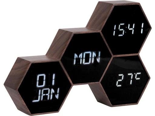 [90299296 1562580] KARLSSON Digitalwecker Six in the Mix Braun