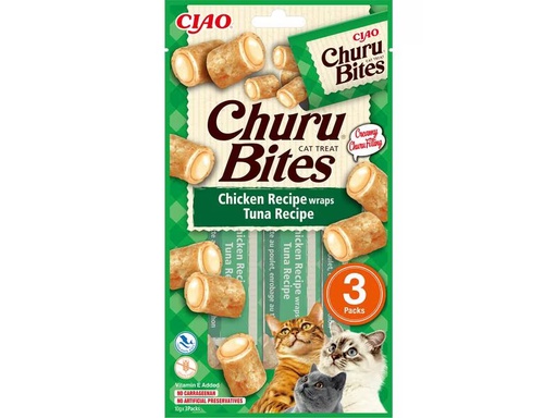 [90299336 1571727] CIAO Churu Katzen-Snack Bites Huhn &amp; Thunfisch, 3 x 10 g