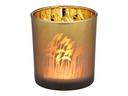 G. Wurm Windlicht Pampasgras 8 cm, Goldbraun