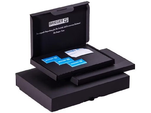 [90299834 1572023] Brieger Versandkarton Ligne Noire 220 x 155 x 45 mm, Schwarz