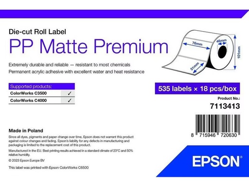 [90300038 1553520] Epson Etikettenrolle 76 x 51 mm
