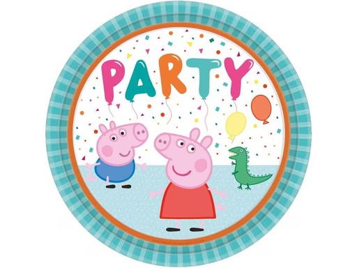 [90300190 1565359] Amscan Einwegteller PeppaPig 8 Stück